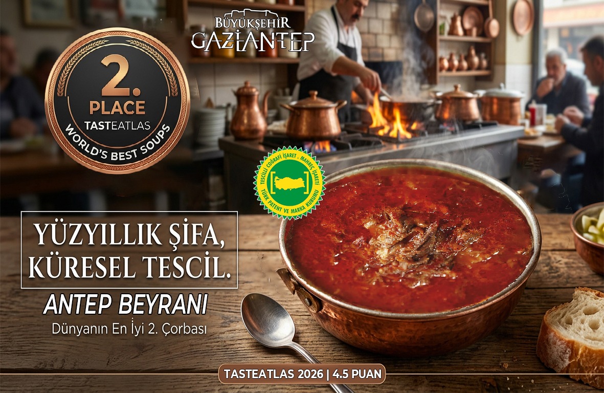 Beyran çorbası, dünyanın en iyi ikinci çorbası seçildi..